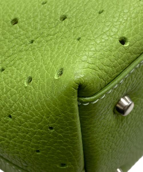 MAURO GOVERNA（マウロゴヴェルナ）MAURO GOVERNA (マウロゴヴェルナ) パンチング2WAYバッグ グリーンの古着・服飾アイテム