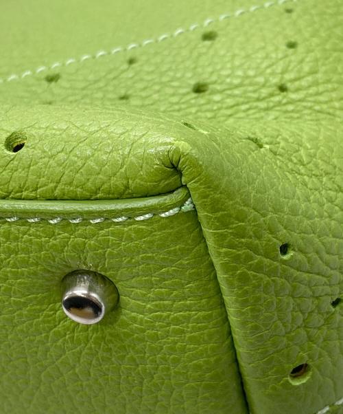 MAURO GOVERNA（マウロゴヴェルナ）MAURO GOVERNA (マウロゴヴェルナ) パンチング2WAYバッグ グリーンの古着・服飾アイテム