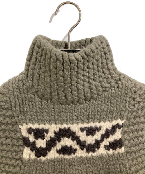 HYKE（ハイク）HYKE (ハイク) COWICHAN SWEATER NECK WARMER ベージュ サイズ:Freeの古着・服飾アイテム