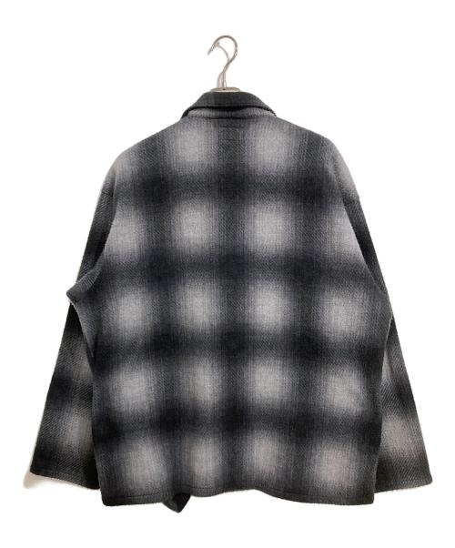 SUPREME（シュプリーム）Supreme (シュプリーム) Shadow Plaid Fleece Shirt グレー サイズ:XLの古着・服飾アイテム
