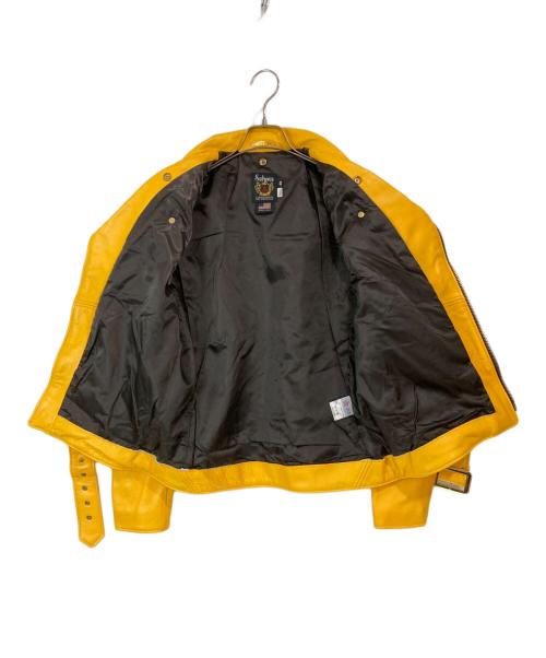 Schott（ショット）Schott (ショット) カラードワンスターダブルライダースジャケット マスタード サイズ:40の古着・服飾アイテム