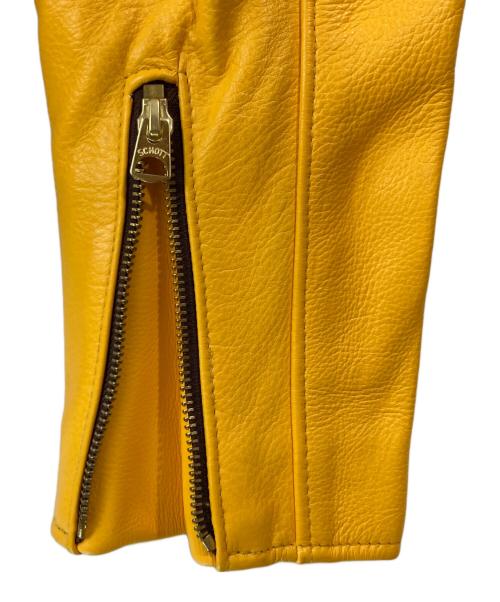 Schott（ショット）Schott (ショット) カラードワンスターダブルライダースジャケット マスタード サイズ:40の古着・服飾アイテム