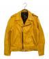 Schott（ショット）の古着「カラードワンスターダブルライダースジャケット」｜マスタード