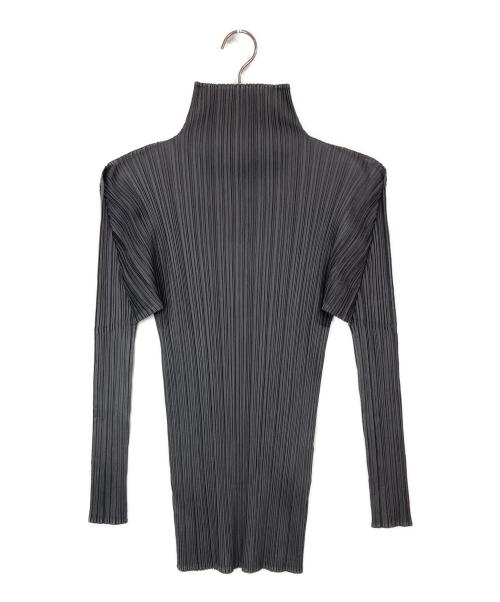 PLEATS PLEASE（プリーツプリーズ）PLEATS PLEASE (プリーツプリーズ) ハイネックプリーツカットソー グレー サイズ:3の古着・服飾アイテム