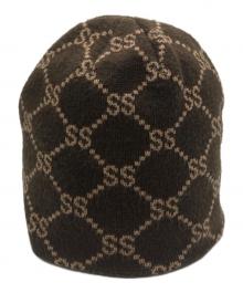 stussy（ステューシー）の古着「モノグラムビーニー」｜ブラウン
