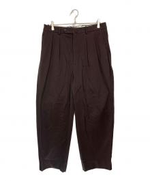 STEVEN ALAN（スティーブンアラン）の古着「ウエポン ニドム イン ツープリーツ ドレス トラウザーズ」｜ブラウン