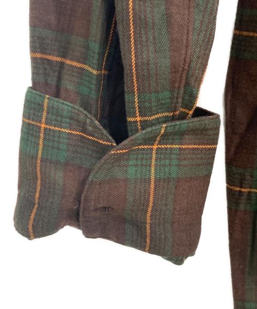 Errico Formicola（エリコフォルミコラ）Errico Formicola (エリコフォルミコラ) SHIPS (シップス) ブロックチェック オーバーシャツ ブラウン サイズ:Lの古着・服飾アイテム