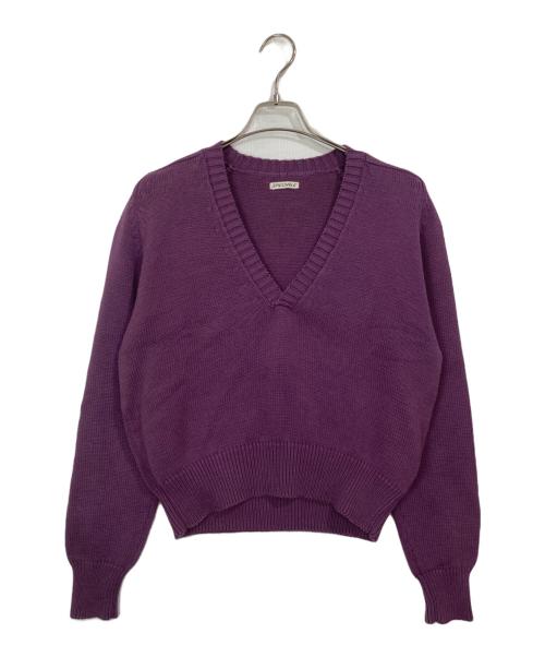 SPECIALE（スペチャーレ）SPECIALE (スペチャーレ) Vネックニット パープル サイズ:Lの古着・服飾アイテム