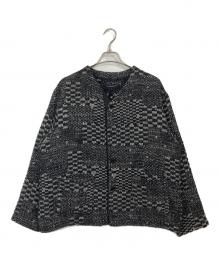 Engineered Garments（エンジニアド ガーメンツ）の古着「KNIT CARDIGAN BLOCK JAQUARD」｜ブラック