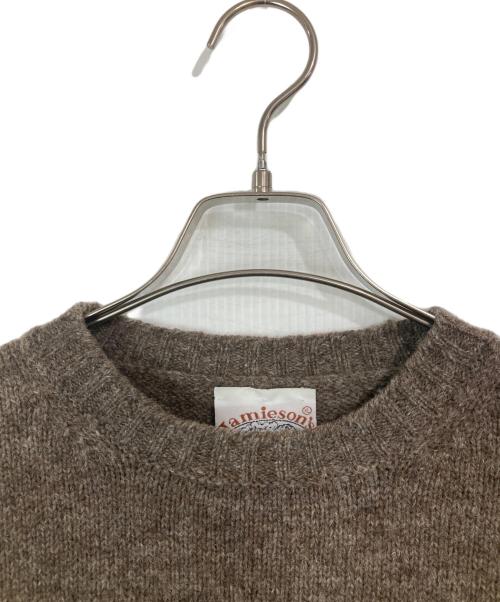 Jamieson's（ジャミーソンズ）Jamieson's (ジャミーソンズ) クルーネックニット ブラウン サイズ:XLの古着・服飾アイテム