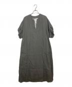 ticcaティッカ）の古着「リネンツイストスリーブワンピース」｜グレー
