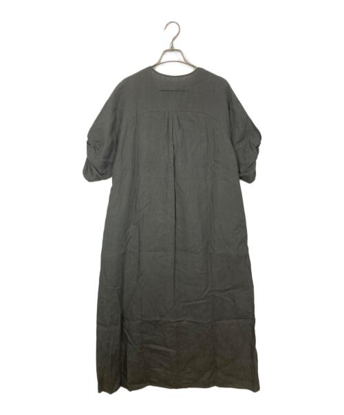 ticca（ティッカ）TICCA (ティッカ) リネンツイストスリーブワンピース グレー サイズ:FREEの古着・服飾アイテム