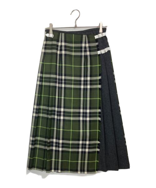 O'NEIL OF DUBLIN（オニールオブダブリン）O'NEIL OF DUBLIN (オニールオブダブリン) キルトラップスカート グリーン サイズ:US8の古着・服飾アイテム