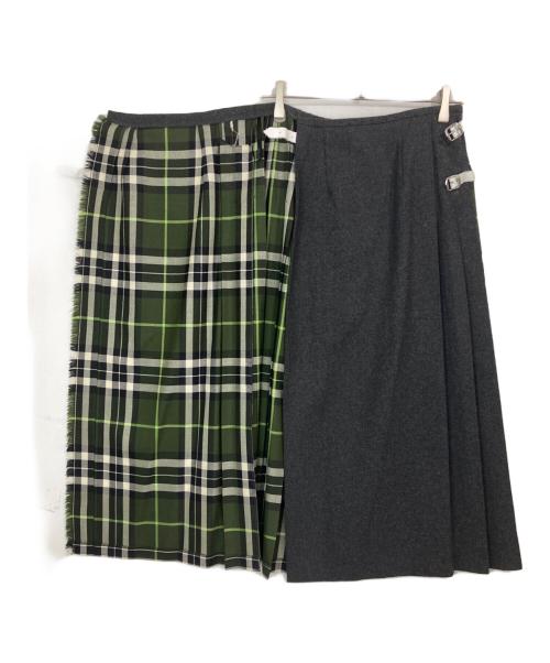 O'NEIL OF DUBLIN（オニールオブダブリン）O'NEIL OF DUBLIN (オニールオブダブリン) キルトラップスカート グリーン サイズ:US8の古着・服飾アイテム