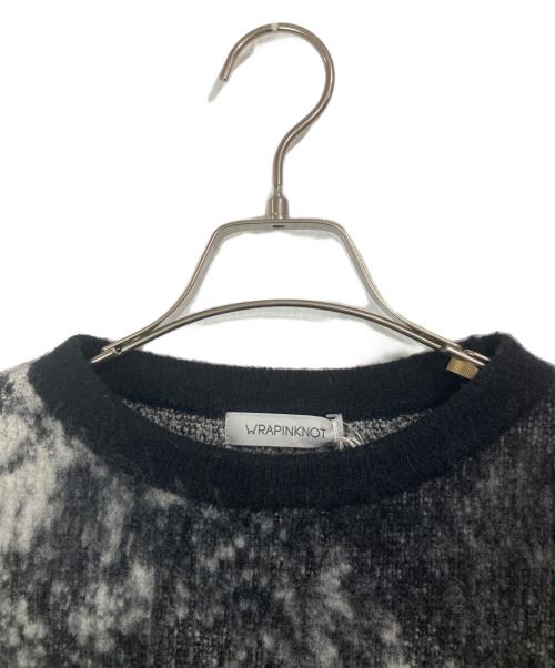 WRAPINKNOT（ラッピンノット）WRAPINKNOT (ラッピンノット) Middle-gauge Brushed JQ Crewneck PO ブラックの古着・服飾アイテム