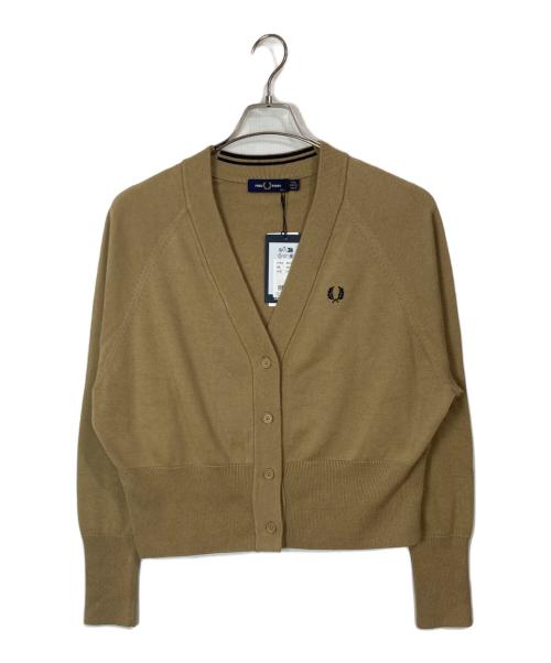 FRED PERRY（フレッドペリー）FRED PERRY (フレッドペリー) V-NECK CARDIGAN ブラウン サイズ:10の古着・服飾アイテム