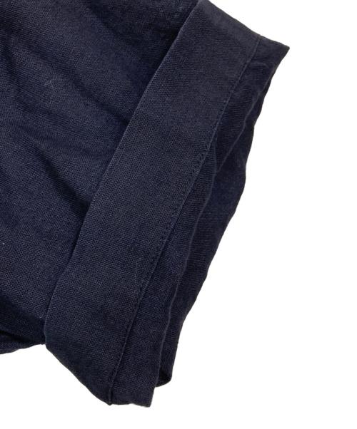 ISSEY MIYAKE MEN（イッセイミヤケメン）ISSEY MIYAKE MEN (イッセイミヤケメン) バンドカラー半袖リネンシャツ ネイビー サイズ:Mの古着・服飾アイテム