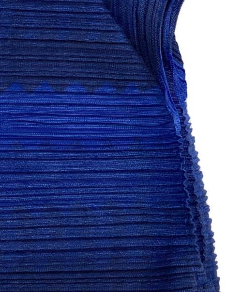 PLEATS PLEASE（プリーツプリーズ）PLEATS PLEASE (プリーツプリーズ) プリーツノースリーブチュニック ブルー サイズ:3の古着・服飾アイテム