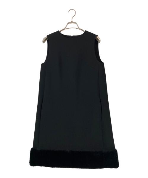 CELFORD（セルフォード）CELFORD (セルフォード) 裾ファーワンピース ブラック サイズ:36の古着・服飾アイテム
