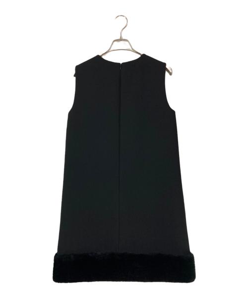 CELFORD（セルフォード）CELFORD (セルフォード) 裾ファーワンピース ブラック サイズ:36の古着・服飾アイテム