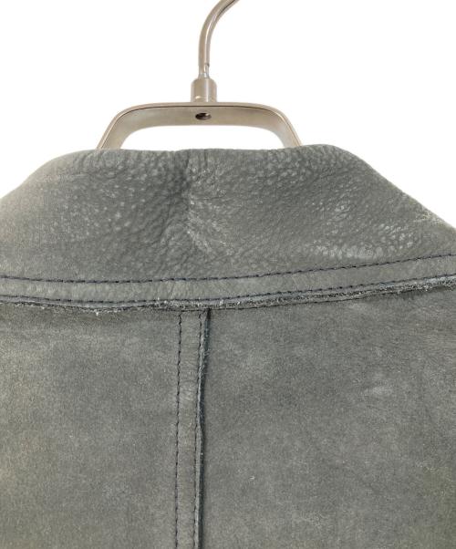 DKNY（ダナキャランニューヨーク）DKNY (ダナキャランニューヨーク) レザーPコート グレー サイズ:XSの古着・服飾アイテム