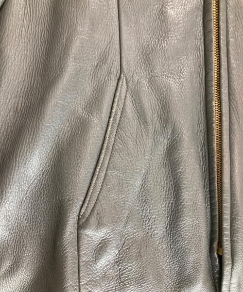 W.B.PLACE&CO.（ダブリュー・ビー・プレイス・アンド・カンパニー）W.B.PLACE&CO. (ダブリュー・ビー・プレイス・アンド・カンパニー) レザージャケット グレー サイズ:40の古着・服飾アイテム