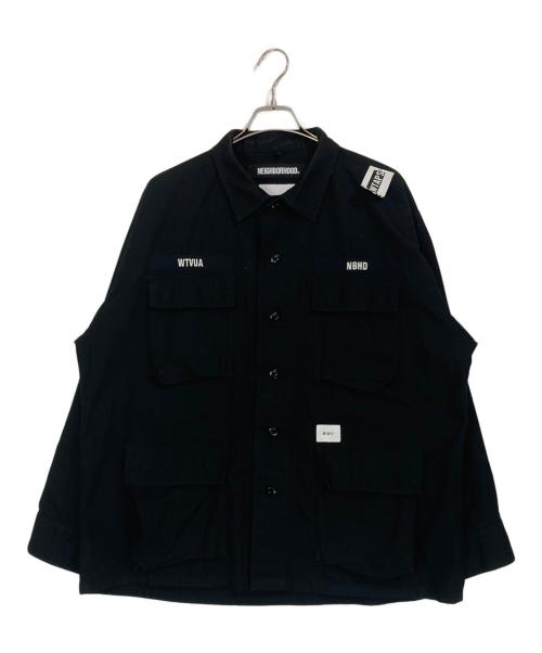 WTAPS（ダブルタップス）WTAPS (ダブルタップス) NEIGHBORHOOD (ネイバーフッド) クロスボーンジャングル LS シャツ ブラック サイズ:3の古着・服飾アイテム