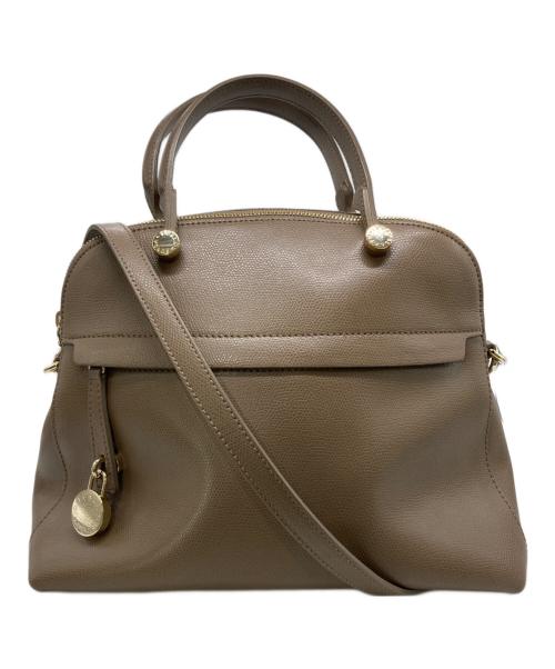 FURLA（フルラ）FURLA (フルラ) Piper ハンドバッグ ブラウンの古着・服飾アイテム