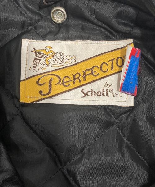 Schott（ショット）Schott (ショット) 80~90'sダブルライダースジャケット ブラック サイズ:42の古着・服飾アイテム