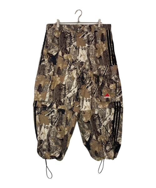 adidas（アディダス）adidas (アディダス) 迷彩 カーゴ ジップオフ パンツ ブラウン サイズ:3XLの古着・服飾アイテム