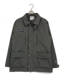 adidas（アディダス）の古着「ロゴパッチ ジャケット」｜グレー