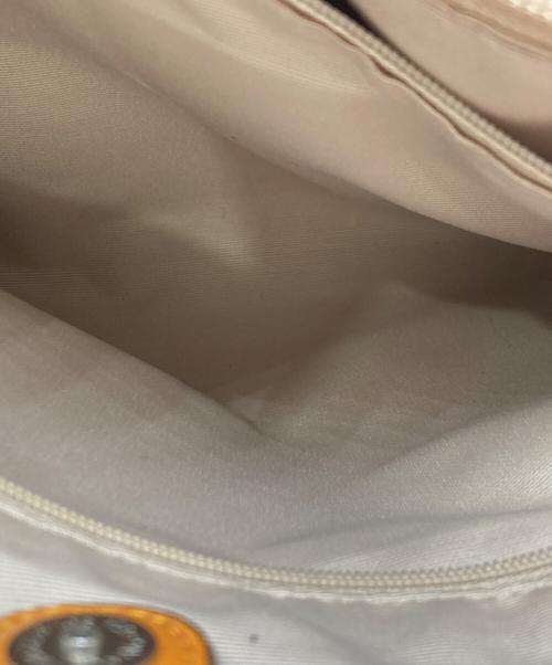 COACH（コーチ）COACH (コーチ) シグネチャーストライプキャリーオールバッグ ブルー×オレンジの古着・服飾アイテム