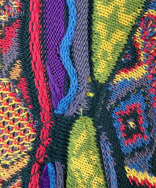 Coogi（クージー）Coogi (クージー) 3Dニット オレンジ サイズ:Sの古着・服飾アイテム