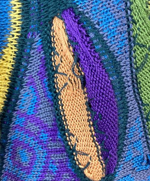 Coogi（クージー）Coogi (クージー) 3Dニット オレンジ サイズ:Sの古着・服飾アイテム