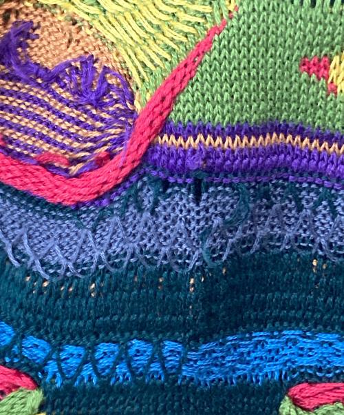 Coogi（クージー）Coogi (クージー) 3Dニット オレンジ サイズ:Sの古着・服飾アイテム