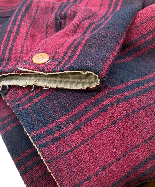 POLO COUNTRY（ポロカントリー）POLO COUNTRY (ポロカントリー) ウールチェックリバーシブルハンティングジャケット レッド サイズ:Lの古着・服飾アイテム