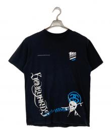 stussy×NEIGHBORHOOD×BONEYARDS（ステューシー×ネイバーフッド×ボンヤーズ）の古着「プリントTシャツ」｜ブラック