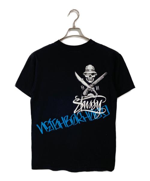stussy（ステューシー）stussy (ステューシー) NEIGHBORHOOD (ネイバーフッド) BONEYARDS (ボンヤーズ) プリントTシャツ ブラック サイズ:Mの古着・服飾アイテム