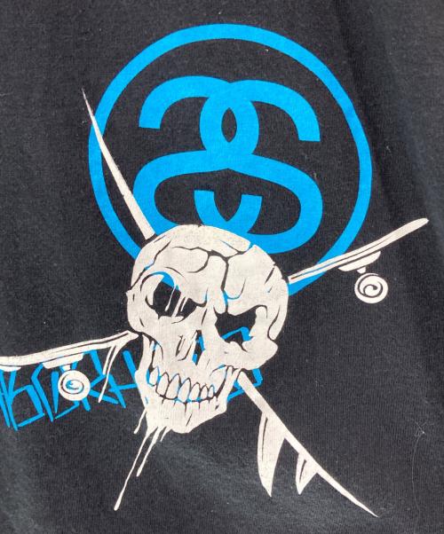 stussy（ステューシー）stussy (ステューシー) NEIGHBORHOOD (ネイバーフッド) BONEYARDS (ボンヤーズ) プリントTシャツ ブラック サイズ:Mの古着・服飾アイテム