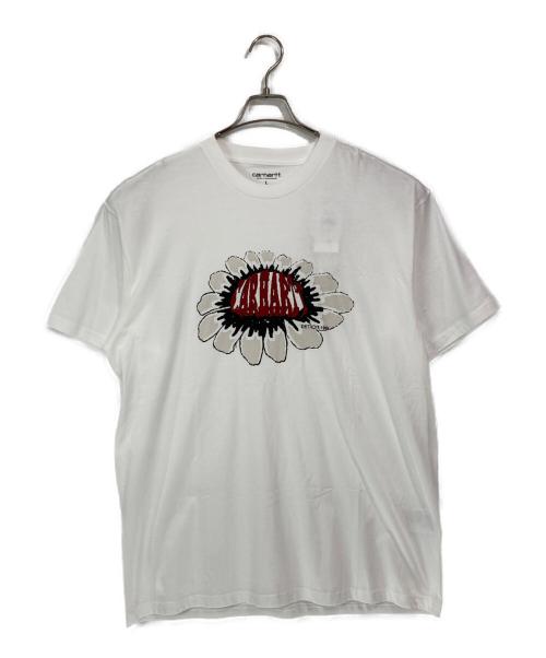 Carhartt WIP（カーハート ワーク イン プログレス）CARHARTT WIP (カーハート ワーク イン プログレス) Pixel Flower Short Sleeve T-Shirt ホワイト サイズ:L  未使用品の古着・服飾アイテム