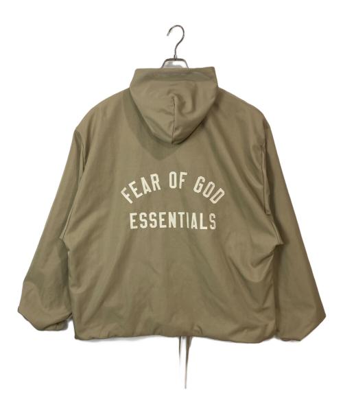FOG ESSENTIALS（フィアオブゴッド エッセンシャル）FOG ESSENTIALS (フィアオブゴッド エッセンシャル) TEXTURED NYLON HOODED COACHES JACKET ベージュ サイズ:Mの古着・服飾アイテム
