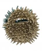 BUNZABUROブンザブロウ）の古着「プチバッグ メタリック バイカラー」｜ブルー×ゴールド