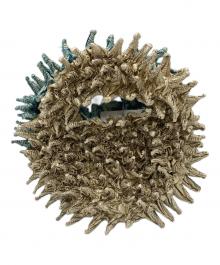 BUNZABURO（ブンザブロウ）の古着「プチバッグ メタリック バイカラー」｜ブルー×ゴールド