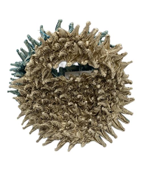 BUNZABURO（ブンザブロウ）BUNZABURO (ブンザブロウ) プチバッグ メタリック バイカラー ブルー×ゴールドの古着・服飾アイテム