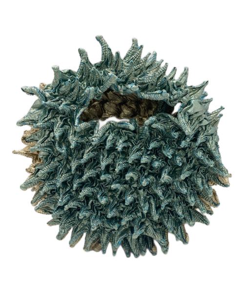 BUNZABURO（ブンザブロウ）BUNZABURO (ブンザブロウ) プチバッグ メタリック バイカラー ブルー×ゴールドの古着・服飾アイテム