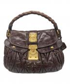 MIU MIUミュウミュウ）の古着「マテラッセ2WAYワンショルダーバッグ」｜ブラウン