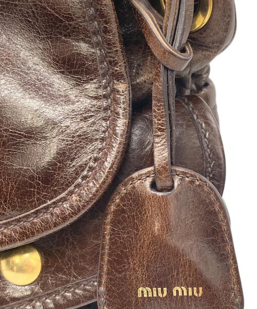 MIU MIU（ミュウミュウ）MIU MIU (ミュウミュウ) マテラッセ2WAYワンショルダーバッグ ブラウンの古着・服飾アイテム