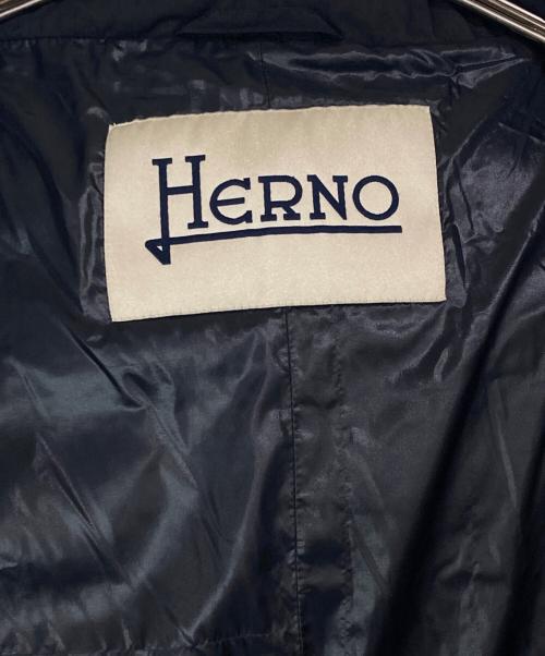 HERNO（ヘルノ）HERNO (ヘルノ) レイヤード切替ロングフードダウンコート ブラック サイズ:42の古着・服飾アイテム