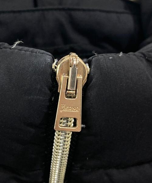 HERNO（ヘルノ）HERNO (ヘルノ) レイヤード切替ロングフードダウンコート ブラック サイズ:42の古着・服飾アイテム