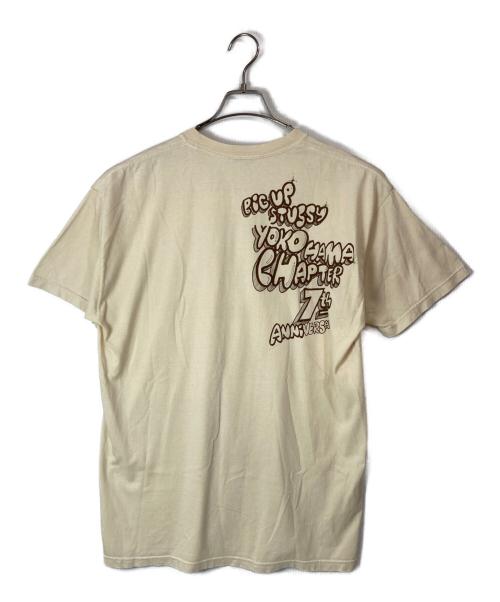 stussy（ステューシー）stussy (ステューシー) yokohama chapter プリントTシャツ ベージュ サイズ:Lの古着・服飾アイテム